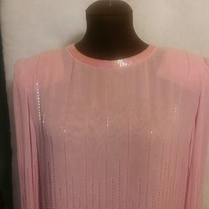 🌺Pink Sheer Embellished Women's 2pc Dress Suit